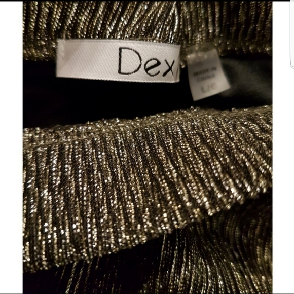 NWT Dex Gold Pleated Midi Skirt Party - Picture 5 of 5